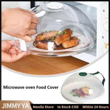 Covee Microwave Splatter Cover, Microwave Cover for Foods BPA-Free, Microwave Plate Cover Guard Lid with Handle, Hanging Hole and A