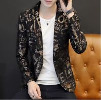 ZZOOI High quality Korean version fashion business casual party nightclub best man dress work shopping travel mens slim suit jacket