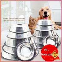 Thai Pioneers ชามอาหารสแตนเลส ชามแมว ชามอาหารสัตว์เลี้ยง ชามหมา Stainless steel pet bowl มีสินค้าพร้อมส่ง