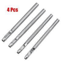 4ชิ้นเข็มขัดหนังที่เจาะรูกลมหลุมเข็มขัดสายนาฬิกาข้อมือ2.5mm3mm3.5mm หน้ากาก DIY กลวงอุปกรณ์ทำมือ4มม.