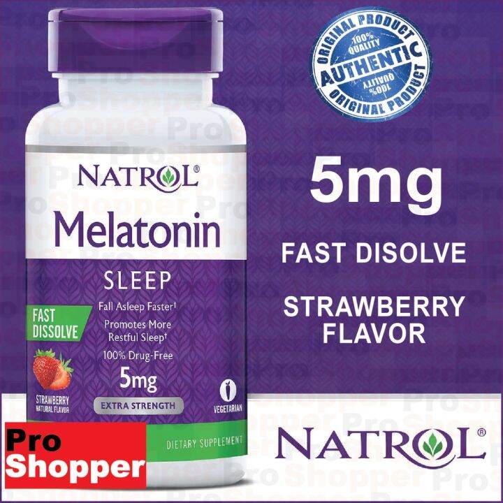 ♧Natrol Melatonin 5 mg. - 30 Fast Dissolve Chewable Tablets | Lazada PH