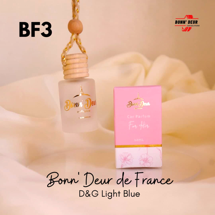 BF3 D&G Light Blue Bonn Deur Car Diffuser / Hanging Car Diffuser / Air  Freshener / Car Perfume / Luxurious Scents / Good for Woman Scent