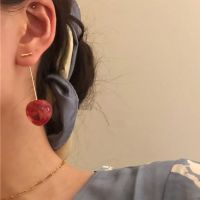 AHOUR Fruit Cute Summer Chic Cherry Women Drop Earrings