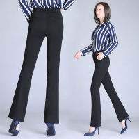 GEMUTLICH S-9XL Women Black Simple Trousers Casual High Waist Slim Solid Color Big Size Office Lady Pants New