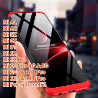 เคสสำหรับ Xiaomi 11T Mi 11T Pro Mi 11T Pro Mi 11 Lite Mi 12 Pro Mi 10T Mi 10T Pro Xiaomi 6X Mi 5X Mi 9T Mi A1 Mi A2 Pocophone F1 360องศาการป้องกันเต็มรูปแบบ3 In 1เคสโทรศัพท์พลาสติกแข็งบางพิเศษ GKK เกราะไฮบริดฝาครอบเคสใส่โทรศัพท์ผู้ขายชั้นนำ