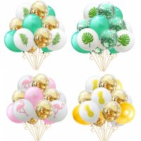 【DT】hot！ 15pcs Hawaiian Sequin Balloons Birthday Wedding Supplies Decoration