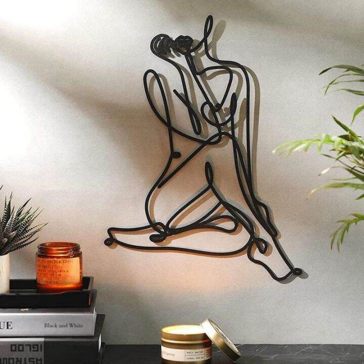 line-art-wall-decor-bathroom-art-wall-decor-thick-real-metal-minimalist-wall-art-metal-wall-art-decor-modern-abstract-female-bod