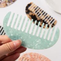 【hot】✎◇  Acetic Acid Plate Comb Fashion Hair Temperament Semicircle Hairbrush barber