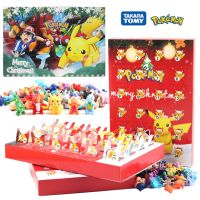 【CW】 Pokemon Christmas Advent Calendar blind box Gifts box Action Figure Mini Figures Model Toy Pikachu Collect Dolls Birthday Gifts