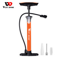 WEST BIKING ที่เติมลมยางรถจักรยาน120/160PSI,ที่สูบลมแรงดันสูงปั๊มลมจักรยานวาล์ว Presta