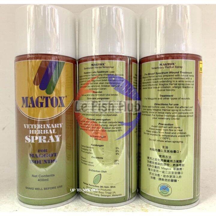MAGTOX VETERINARY HERBAL SPRAY FOR MAGGOT WOUNDS 400ML Lazada