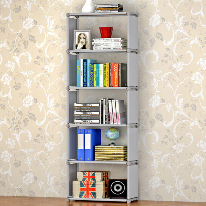 [Ready Stock] Korean DIY 5 Tiers Bookshelf Bookcase Book Storage Multi
