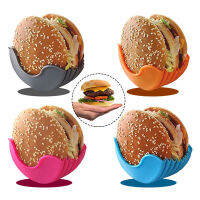 Silicone Hamburger Clip Contact-free Anti-dislodging Hamburger Sandwiches Retaining Clip Stretchable Household Burger Rack