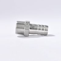 8mm 10mm 12mm 13mm 14mm 15mm 16mm 18mm 19mm 20mm 25mm 32mm Hose Barb x 3/4 1 BSP Male Thread 304 Stainless Steel Pipe Fitting