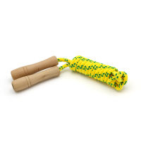 jump skipping rope with wooden handle