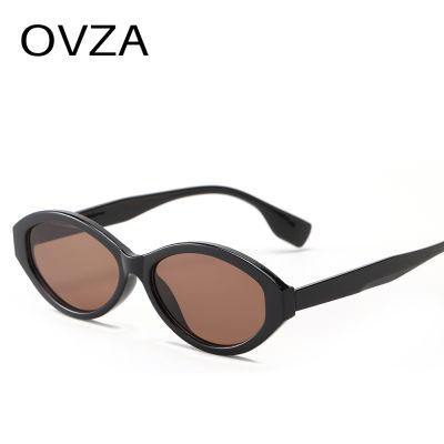 OVZA แว่นตากันแดดทรงรีสำหรับผู้หญิง,แว่นตาวินเทจเรโทร2022เลนส์ป้องกันแสงยูวีคุณภาพสูง S4096