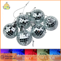 Shao 10ชิ้น/เซ็ต Glass Glass Ball Glitter น้ำหนักเบา Silver Mirror DISCO Dance PARTY