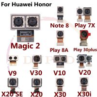 สําหรับ Huawei Honor View V9 V10 V20 V30 Play 7X 8A 30 Plus X20 X30 Magic 2 Note8 ใหญ่ด้านหลังด้านหลังหันหน้าไปทางกล้องโมดูลสายดิ้น