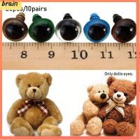 BRAIN 20pcs/10pairs คุณภาพสูง พลาสติก อะไหล่ของเล่นยัดไส้ ตุ๊กตาคริสตัลอาย เครื่องประดับสัตว์หมี ตุ๊กตา DIY เครื่องมือ งานฝีมือตา