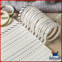 Wisell เทปวาชิ แพ็ค 10 ม้วน DIY สำหรับตกแต่งไออารี่ สำหรับติดตกแต่ง DIY