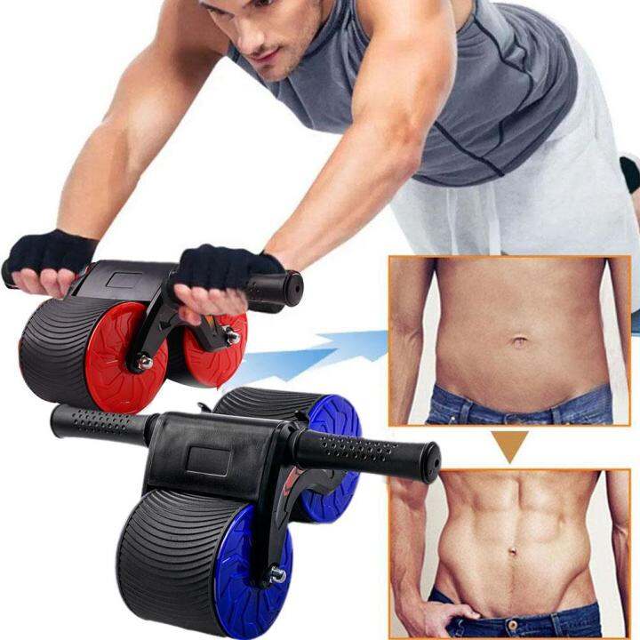 belly-wheel-kneeling-pad-automatic-rebound-abdominal-for-fitness-wheel-muscle-o6l4