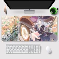 Mouse Pad New Anime The Journey of Elaina Cartoon Figure Large Gaming Computer Keyboard Desk Mat Playmat Lolita Otaku Xmas Gifts