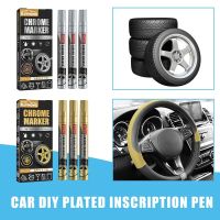 ✑ 3Pcs Car Scratch Repair Remover Paint Pen High-Gloss Permanent Waterproof DIY Marker for Auto Spray Coat Maintenance Gold/Silver