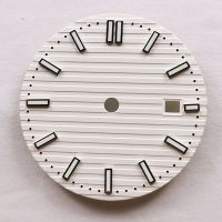 【YF】 High quality 31.7mm White Sterile Watch Dial With Date Window fit MIYOTA Automatic Movement