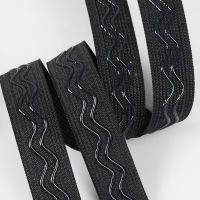 【CW】 1 quot; black white rubber Non-slip Elastic Band Silicone Webbing Sport Wrist Guard Sew Accessories