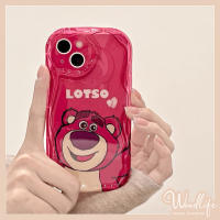 เคสการ์ตูน Lotso สำหรับ Redmi 9C 9T 10A 10C 9A A2 9 10 Note 11 9 8 10 Pro Max Note 10S 11S 12 POCO M3สตรอเบอร์รี่หมีน่ารักปลอกซิลิโคนกันตก3D หยักขอบโค้ง