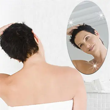 HD Flexible Acrylic Mirror Stickers Anti Fog Shower Mirror Self