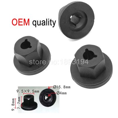 10/50/100/500x OEM Saab Plastic Nuts- Unthreaded 4mm diameter hole- Bumpers wheel arch lining For GM Ford 90413589 180942