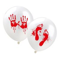 Q3100Pcs 12 Inch Latex Halloween Balloons Bloody Splatter Balloon Home Decorations Party Favors Supplies