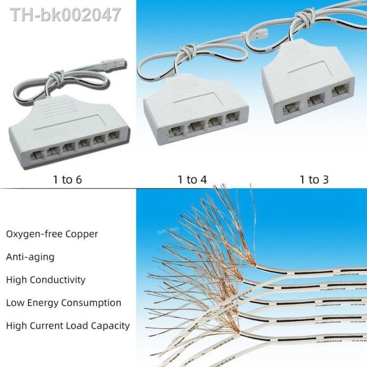 2pin-1-to-3-4-6-holes-splitter-box-2468-terminal-wire-junction-box-for-led-strip-light-cabinet-light-power-cable-quick-connector
