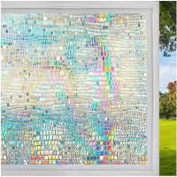 Stained Glass Privacy Window Film Mosaic Pattern Static Cling Vinyl Removable Tint Sticker