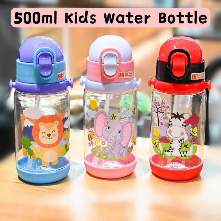 Ready Stock 500ml Botol Air Kanak-kanak Kids Water Bottle With Straw 