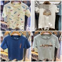 Spot Uniqlo Jurassic Dinosaur World Kong Shanji joint childrens wear printed round neck T-shirt 434219