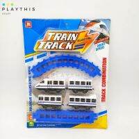 ของเล่นเด็ก TRAIN TRACK รถไฟพร้อมตู้คอนเทนเนอร์และรางรถไฟ วิ่งได้ มีเสียง มีไฟ สุดเท่ห์ (599-11A)