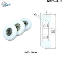 35mm Rowing Seat Wheels 6x35x11mm Rower POM Pulleys BSR62635-11 6x35x11mm Rowing Machine Rollers