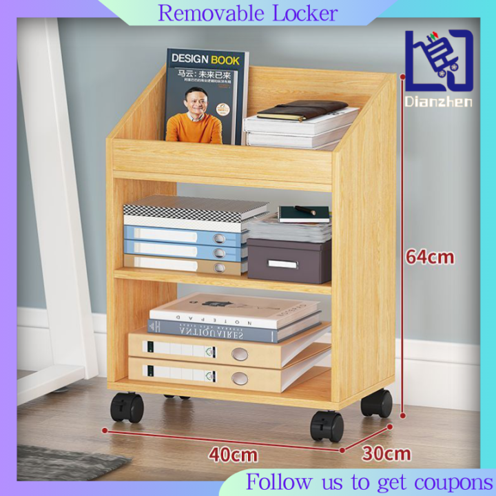 Storage Wood Furnitures Home Movable Under Desk Organizer with