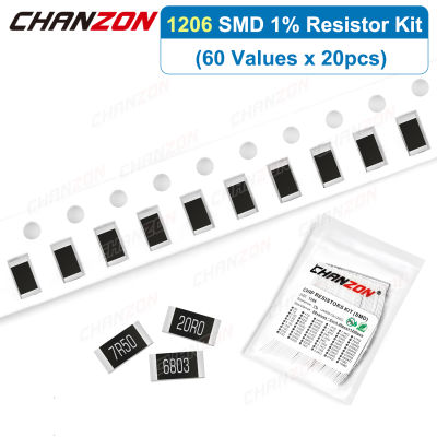 【2023】1200Pcslot 60 Values 1206 1 High Precision SMD Resistor Kit 0 1 120 200 470 1K 4.7K 20K 33K Ohm 14W Resistance Assortment Set
