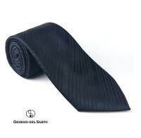 Giorgio Del Sarto Necktie 8.5 cm Black with Fabric Texture เนคไทสีดำมีเท็กเจอร์