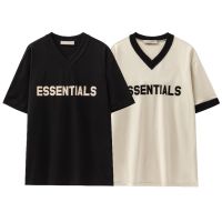 เสื้อยืดลําลอง แขนสั้น คอวี พิมพ์ลายโลโก้ FOG ESSENTIALS สไตล์สตรีท