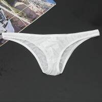 【YF】ↂ♙✶  Mens Seamless Breathable Briefs Ultra-thin See-through Low-rise Transparent Low Waist