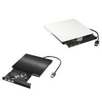 External CD DVD Drive Portable USB 3.0 CDDVD Player with Type-C Converter for Windows Linux Mac