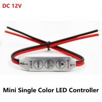 DC 12V 3 * 4A ไดรเวอร์หรี่ตัวควบคุม Led ขนาดเล็กเพื่อควบคุมเดี่ยวสีแอลอีดีแถบไฟ SMD 2835 3528 5050 5630 3014