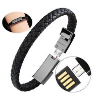 Micro USB Cable 2A Fast Charging Outdoor Leather Bracelet Data Sync Cable for iPhone Type C Android Charger Phone Usb Cable Wire Wall Chargers