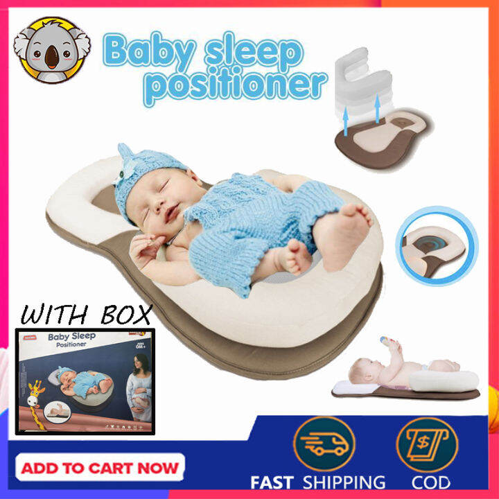 Newborn Sleep Positioner To Prevent Flat Head Shape, Anti Roll Pillow