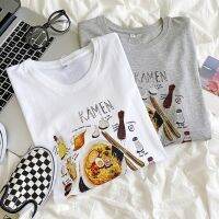 ▣✒ 53630 Pure Cotton Korean Printed Short-Sleeved T-Shirt Casual Top