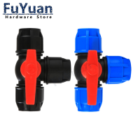 【CW】1PCS Plastic Tee Water Quick Valve Connector 5063mm PP Tube Ball Valves Accessories Fittings wrench